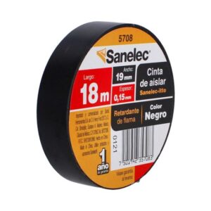 Cinta De Aislante Sanelec Negro 18M